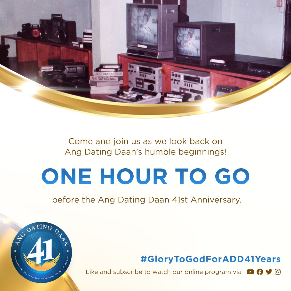 AngDatingDaanTV's tweet photo. Celebrate with us as we give thanks to God for giving us 41 fruitful years of faith, hope, and love. 

Ang Dating Daan Anniversary is happening soon!

#GloryToGodForADD41Years
#ADD41YearsOfTruthAndGoodWorks https://t.co/53dCzoC3RG