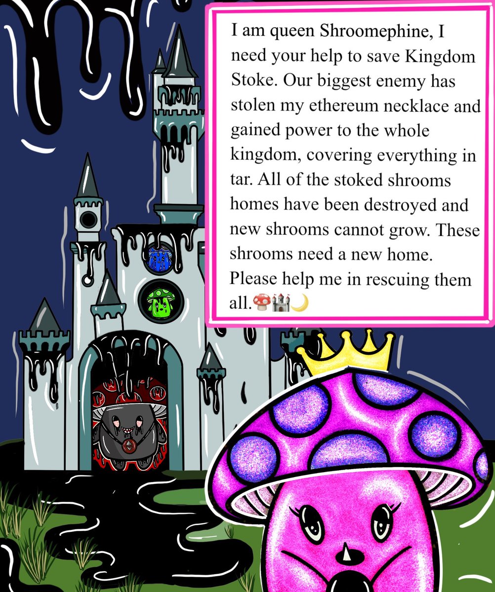 stokedshrooms's tweet photo. Please help me save my kingdom and all the Stoked Shrooms! ✨🍄 #stokedshrooms #NFT #stokedkingdom https://t.co/xaI3TNJ3ON