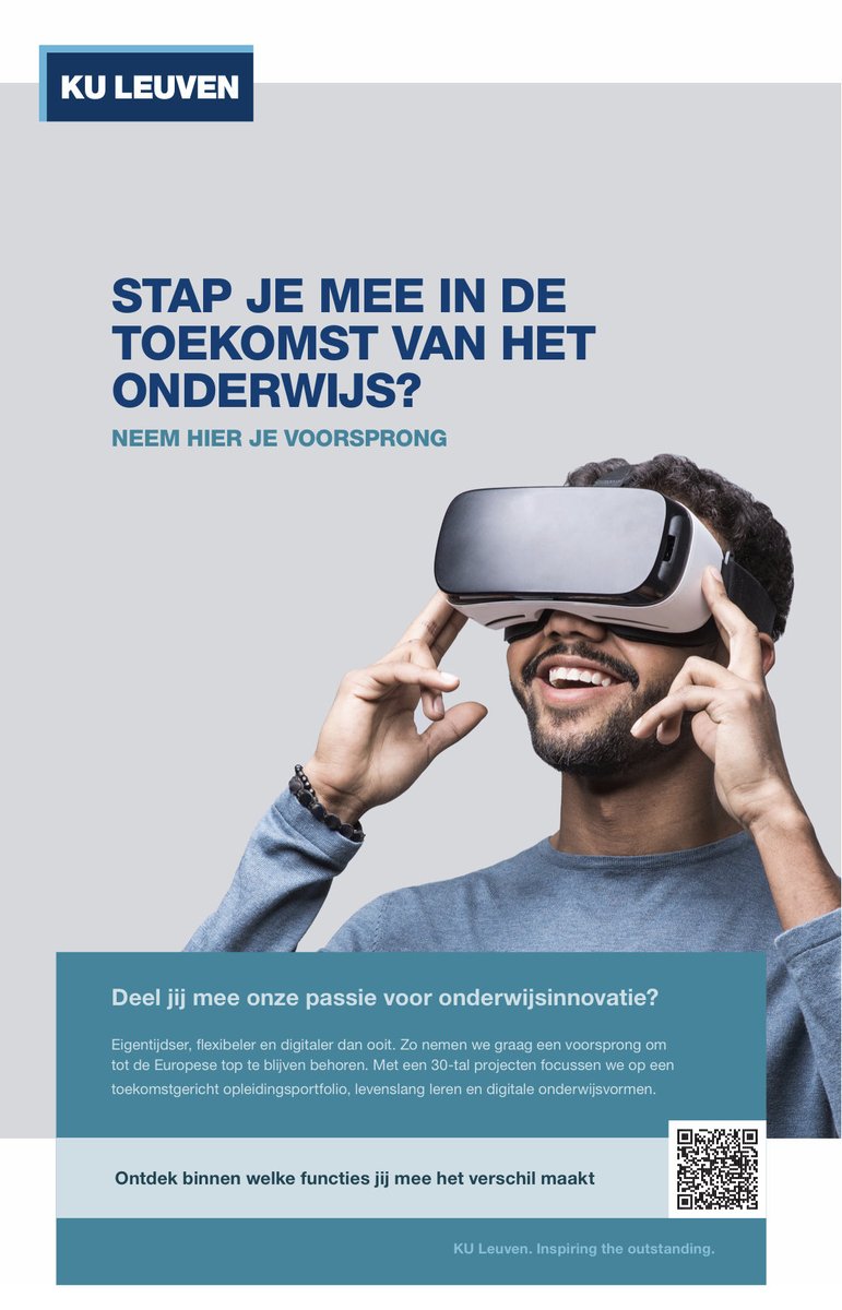 Passie voor onderwijsinnovatie, levenslang leren of educatieve technologie? Profiel in technologie en/of didactiek? ⁦@KU_Leuven⁩ stelt 35 vacatures open! kuleuven.be/personeel/jobs…