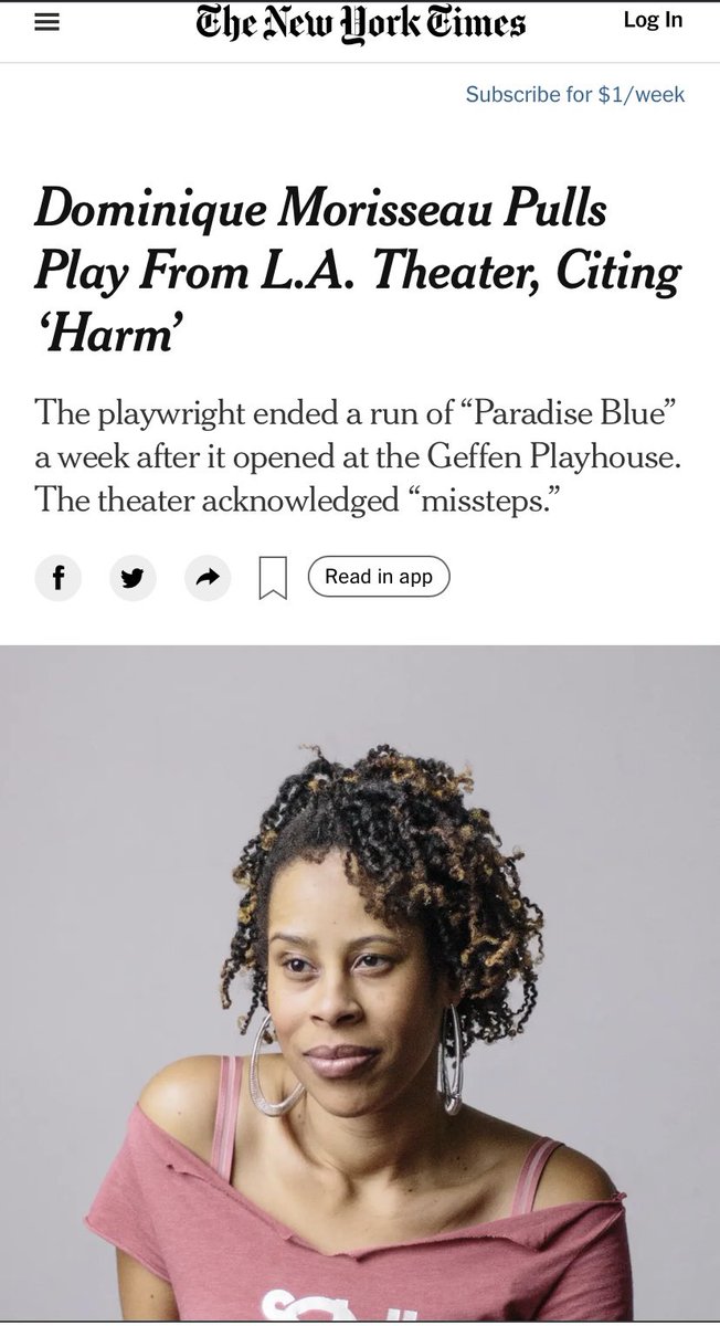 JeromeBrooksJr's tweet photo. One of my favorite plays #ParadiseBlue by #DominiqueMorisseau @domorisseau has been pulled by the author! #FreedomTruth https://t.co/5fioBtsHFv https://t.co/R3HAS7JHMl