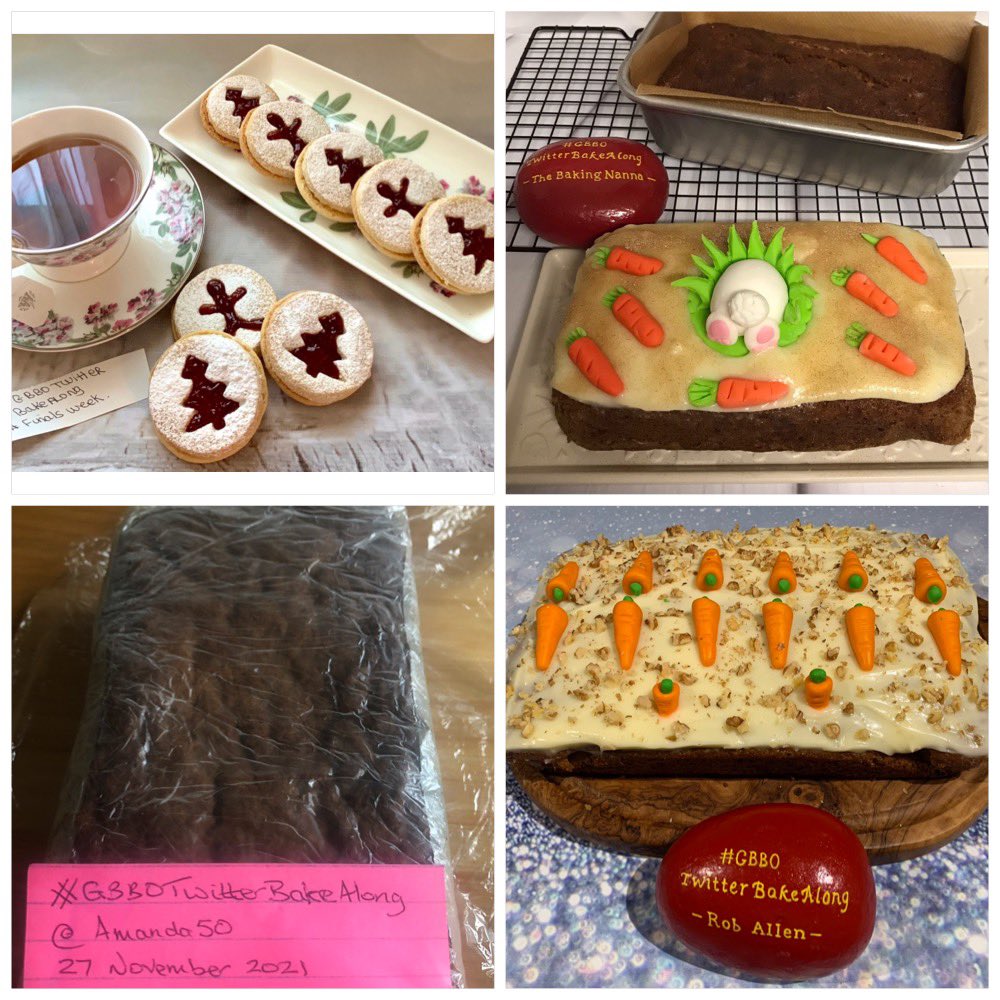 Rob_C_Allen's tweet photo. Sunday morning #motivation with some fantastic #gbbo final bakes from #GBBOTwitterBakeAlong bakers. Don’t forget, we’ve 3 Star bake prizes this week from @NordicWareUK, so #KeepBaking https://t.co/Mp1uS9ghTh