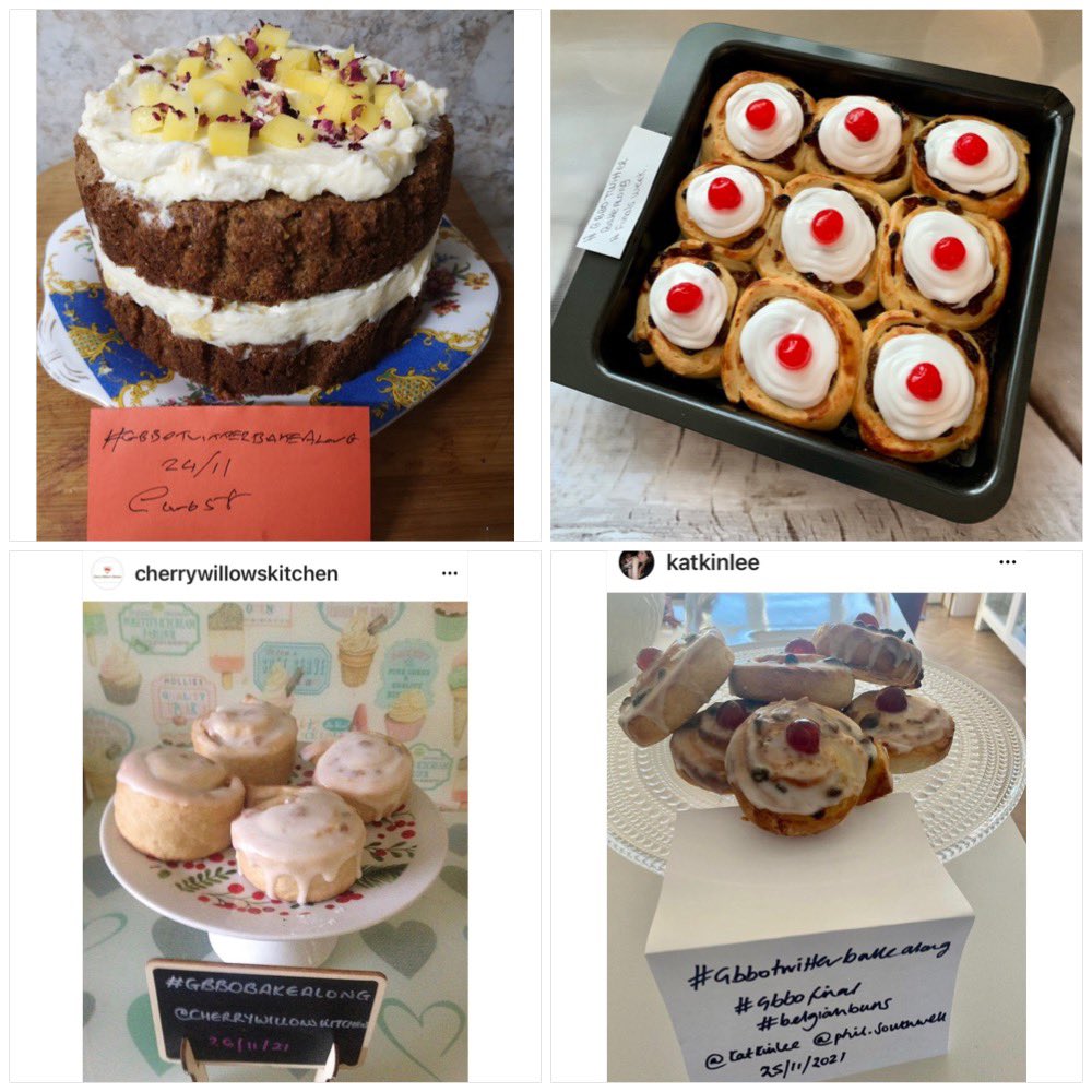 Rob_C_Allen's tweet photo. Sunday morning #motivation with some fantastic #gbbo final bakes from #GBBOTwitterBakeAlong bakers. Don’t forget, we’ve 3 Star bake prizes this week from @NordicWareUK, so #KeepBaking https://t.co/Mp1uS9ghTh