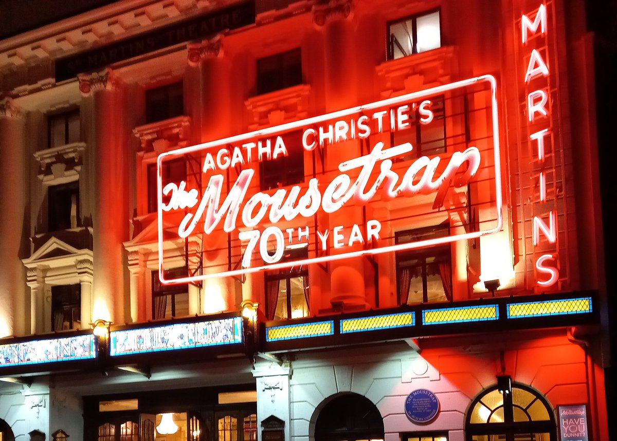 rogerclegg's tweet photo. Now I know why the excellent @MousetrapLondon has been running for 70years. Fantastic show. #IDUNNIT #keepthesecret https://t.co/kiu5WrlXgX