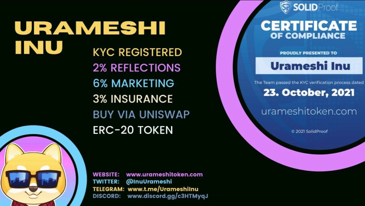 🔥Urameshi Inu‼️

We are onto a nice start of our road map🚀

Website Launch✅

Contract Audit✅

1,000 Holders🔄

Coin Gecko Listing🔜👀

1,000 Telegram Members🔄

Coin Market Cap Listing🔜👀

Great entry point💥
It won’t last long 💎🤛🏼🤛🏿🤜🤜🏽🪜

#Meshifamily
#CommunityDrven
