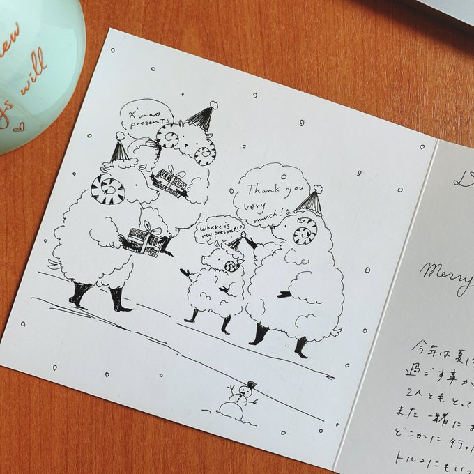 もうすぐ11月も終わりクリスマスですね〜🎄私は1番わくわくする季節ですがイギリスに比べてトルコにはあまりクリスマス文化がなくて今年は落ち着いたクリスマスになりそう🎅🎄

日本にいる姪っ子と甥っ子ちゃんにクリスマスカードのメッセージを描くついでにカードへ落書き☺️

#christmas 