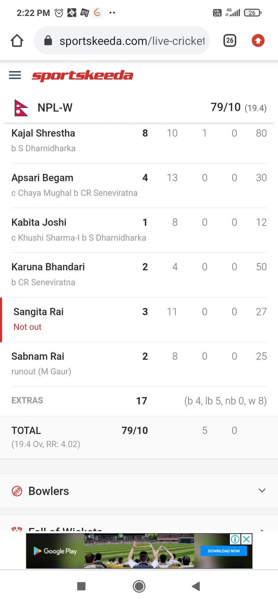 RafeequeRinas's tweet photo. @Dream11 Shabnam rai s run out is updated wrong on dream https://t.co/OlkysOpJXB is m gaur in all other apps https://t.co/K0lc1dO2iN