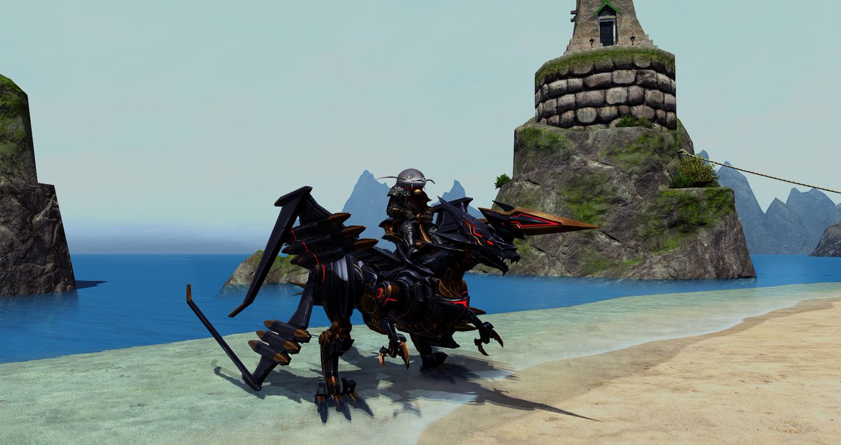 aoshi_ffxiv's tweet photo. Finally got the mecha dragon, now to take it for a bath yes yes https://t.co/w5cH4x34b2