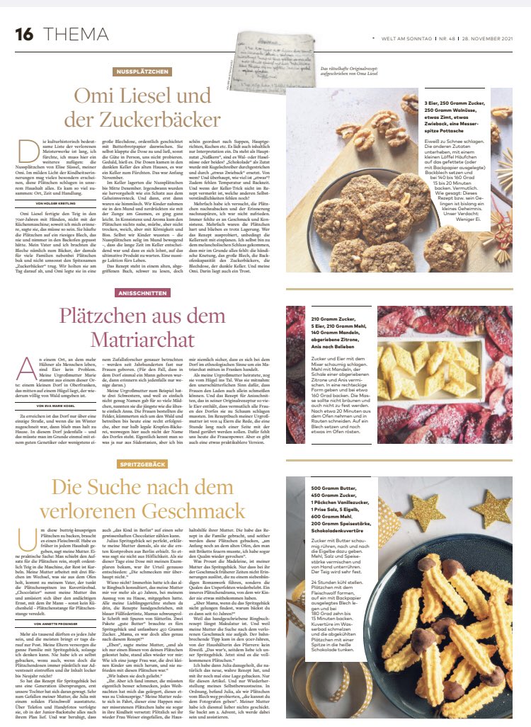 jenniferwilton's tweet photo. Eins können wir versprechen: Backen jedenfalls hebt die Laune. Kekse sowieso. Wir verraten die besten Familienrezepte für die Weihnachtsbäckerei, mit @Feuilletonist, @emkogel, @DanielDBoehmer, @kami_2010, @SoenkeKrueger heute in @WELTAMSONNTAG @welt Schönen 1.Advent! https://t.co/OpEhr4cPQ7