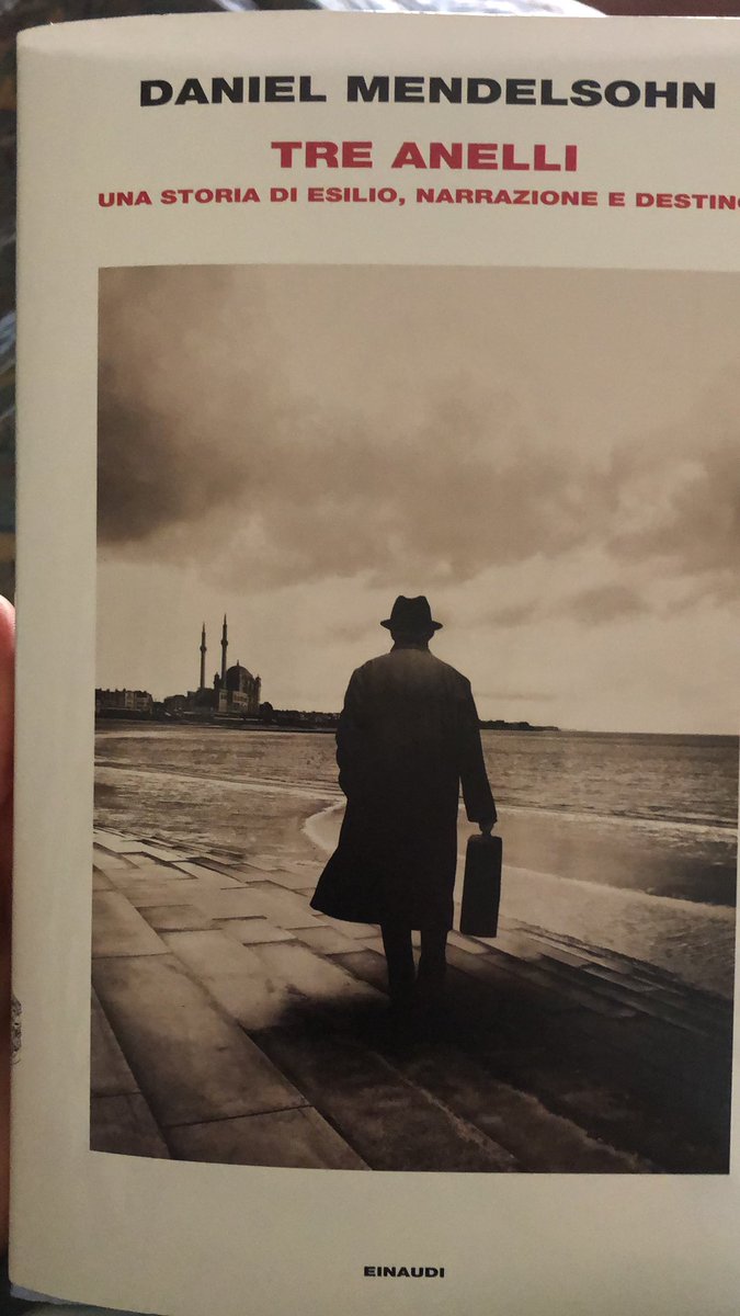 Auerbach, Fénelon, Sebald: tre vite ed una tecnica narrativa ad anello affascinante,mista,che permette al lettore una “odissea” arricchente.
Sì legge d’un fiato

#TreAnelli 
Una storia di esilio, narrazione e destino 
Daniel Mendelsohn

<a href="/Einaudieditore/">Einaudi editore</a> <a href="/ladivoralibri/">Ladivoratricedilibri</a> 
<a href="/a_saba78/">AnnaSaba©️#VersiPerMe</a>