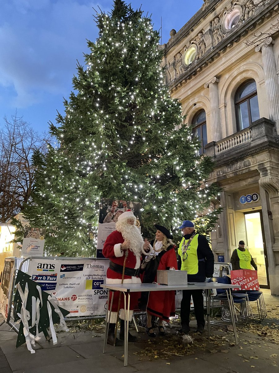 Cass_Stephens's tweet photo. Proud to sponsor the @RotaryGlosUK @glostreeoflight this year.  Great turn out yesterday for the switch in spite of the weather. To donate https://t.co/kEYKx8kuAu. #christmas https://t.co/HQ04axtWJ4