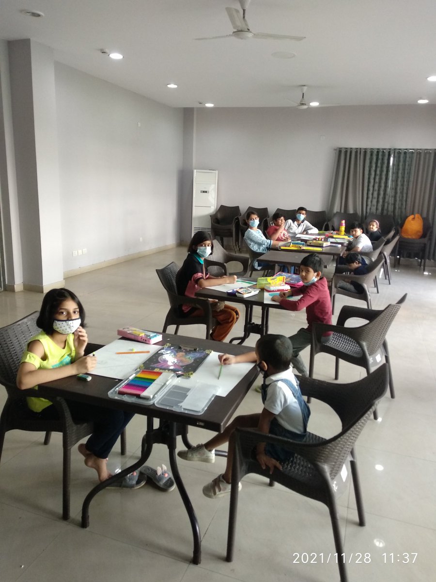 Children participating in painting competition pre Armed Forces Flag Day at Maj Bhaskar Roy Enclave, MVC in Kolkata to pay respect to veterans <a href="/jdhankhar1/">Pawan choudhary</a> <a href="/MamataOfficial/">Mamata Banerjee</a> <a href="/KSBSectt/">Kendriya Sainik Board Secretariat</a> <a href="/secyesw/">Secretary ESW</a> <a href="/easterncomd/">EasternCommand_IA</a> <a href="/adgpi/">ADG PI - INDIAN ARMY</a>