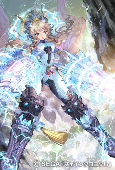 【お仕事告知】『チェインクロニクル』さんにて「神仙の世界《世界装》セレステ」(cv:川澄綾子様)がリリースされました☺️🙌✨✨可愛い&amp;かっこいいで今回も楽しく描かせて頂きました💖💖💖宜しくお願いします!(C)SEGA 