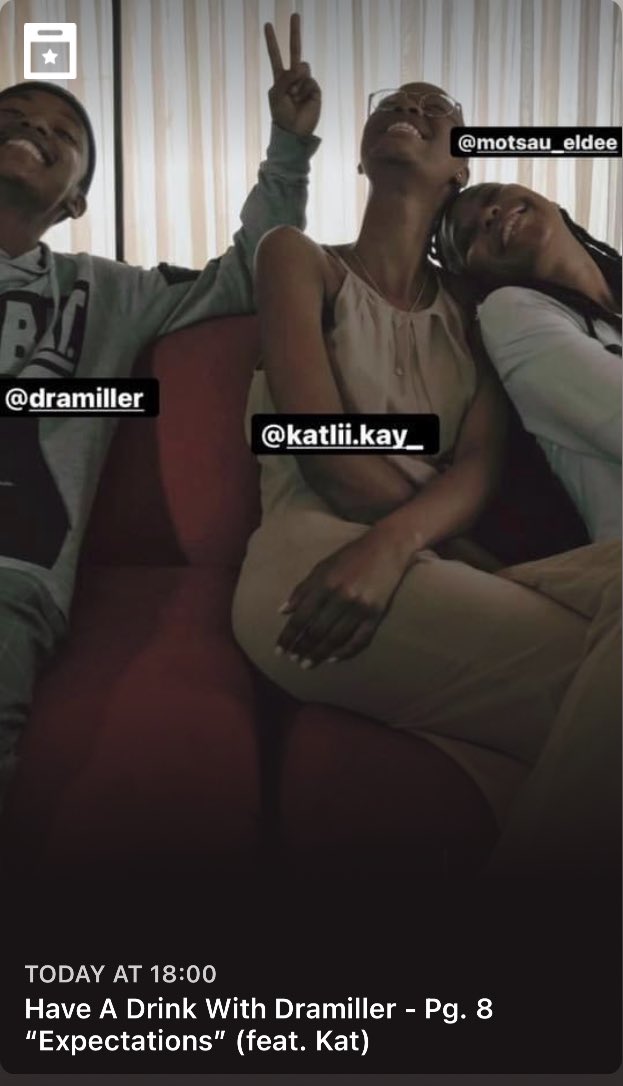 Isphuzo_'s tweet photo. What it do drinkers! 🥂Welcome to another page of Have A Drink With Dramiller and on this episode we’re chilling with Kat as she joins us in the topic “Expectations”. Stay tuned because we’re LIVE at 6pm. 😁 https://t.co/TCgfdhQWTi