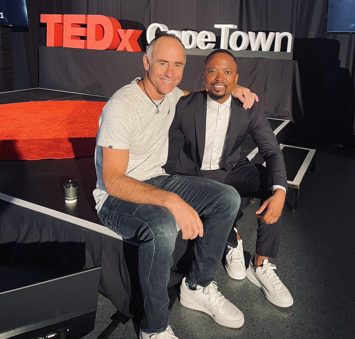 Met one of my heroes today. He’s coached some of the best teams in the world and he said he loves my work 🥲 @PaddyUpton1 @TEDx @tedxcapetown #PowerofX #TedXCT
