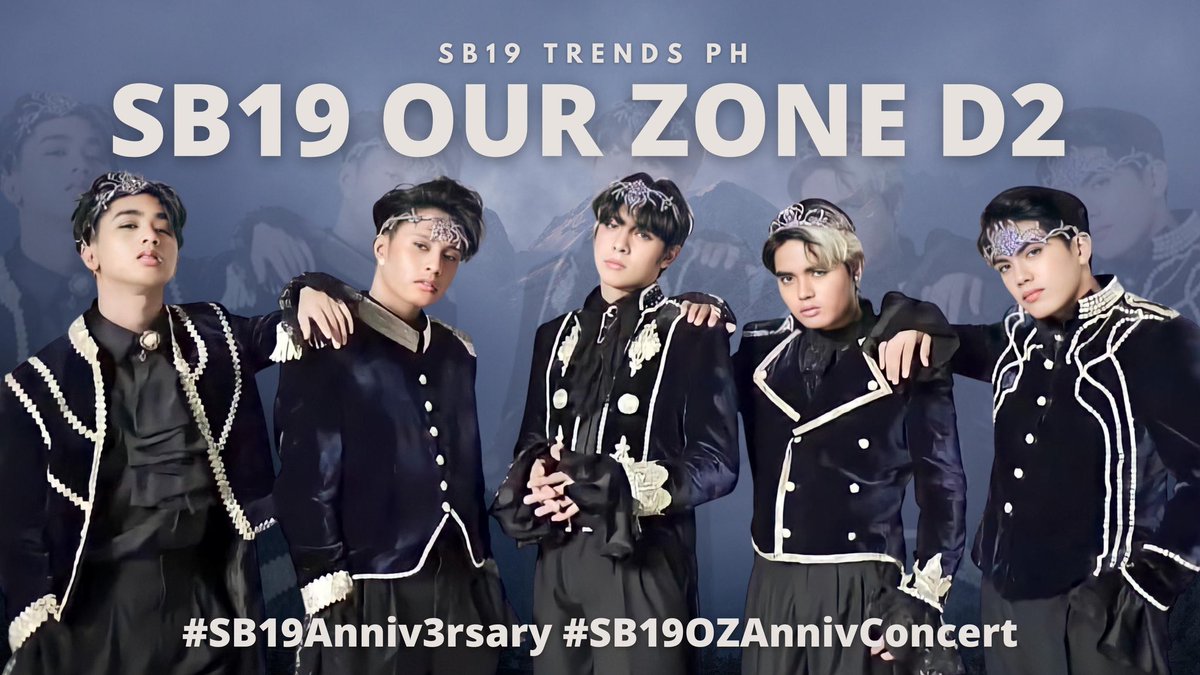 SB19TrendsPH's tweet photo. [ TAG UPDATE ]

Let's enjoy the #SB19OZAnnivConcert Day 2! #SB19Anniv3sary 💙

Use the tags below instead please. Thank you!

UPDATED TAGS:
SB19 OUR ZONE D2
@SB19Official
#SB19OurZoneConDay2 https://t.co/0TITv6LuIX