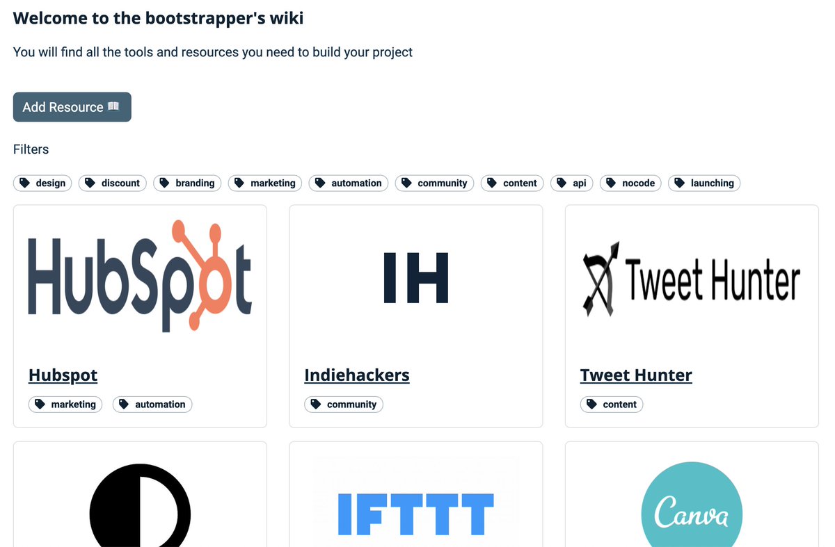 I always get lost in all the tools available for bootstrappers!! In the #wbespace we just created a wiki where each member shares their favorite tools categorized by topic like design, marketing, nocde, etc... Annnd we also have wbe only discounts! 🤩 Cool or not cool?