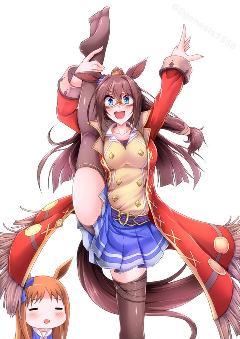 #いいニーハイの日 #ウマ娘
このくらいエルも余裕デース! 