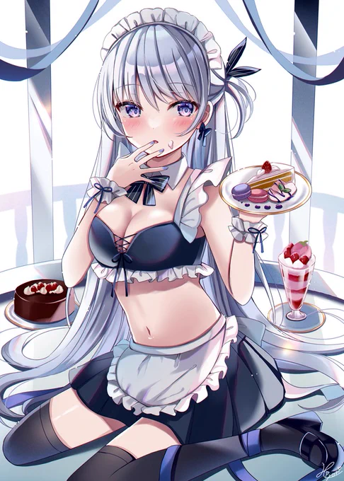銀髪ちゃん🖤もっと描きたい!
#いいニーハイの日 