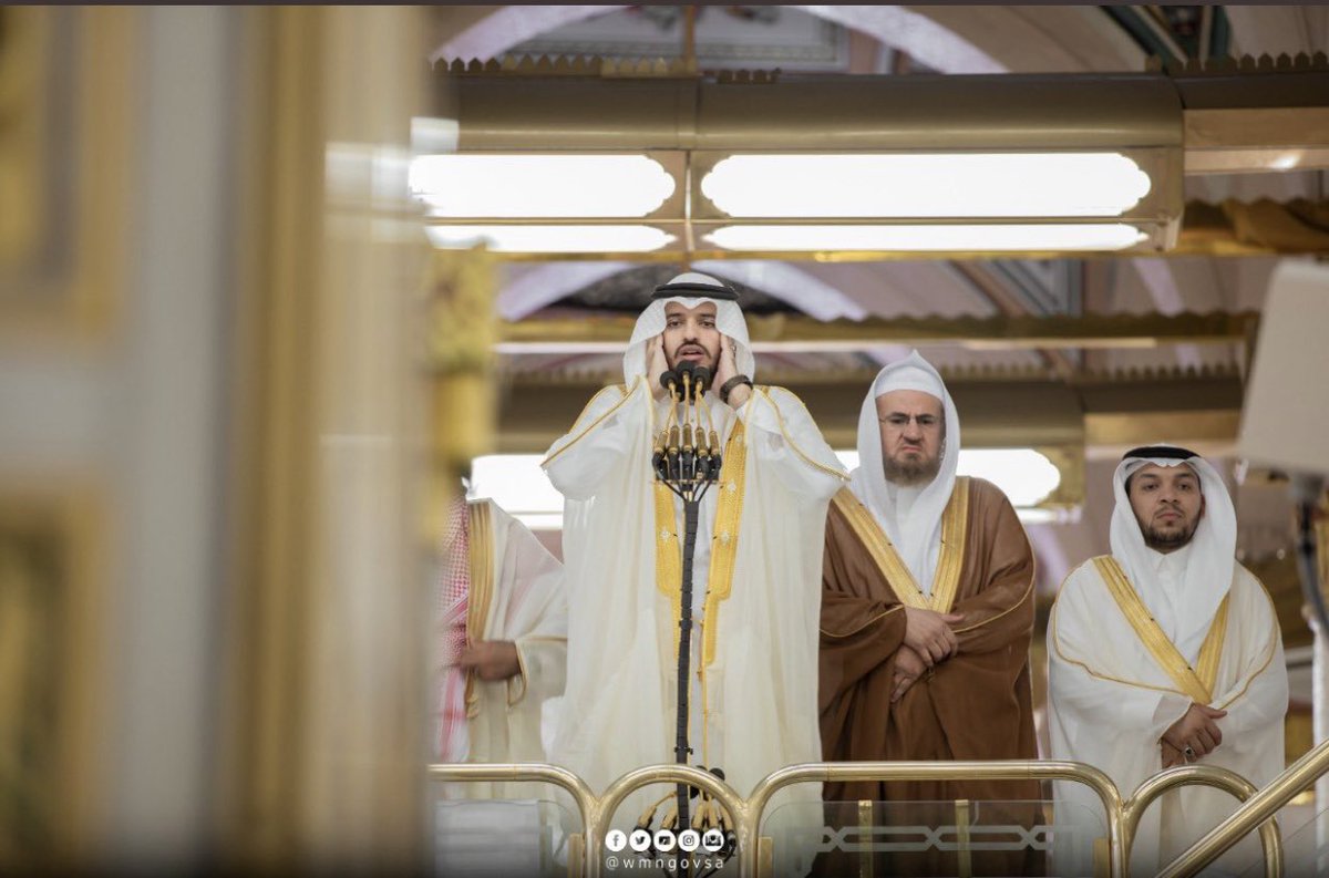 من اقامة صلاة الجمعة ..
ماشاء الله تبارك الله ❤️ 
حفظه الله من كل شر و اسأل الله ان يحرسه من كل عين و يديمه ل اهله و عائلته يارب العالمين  ..