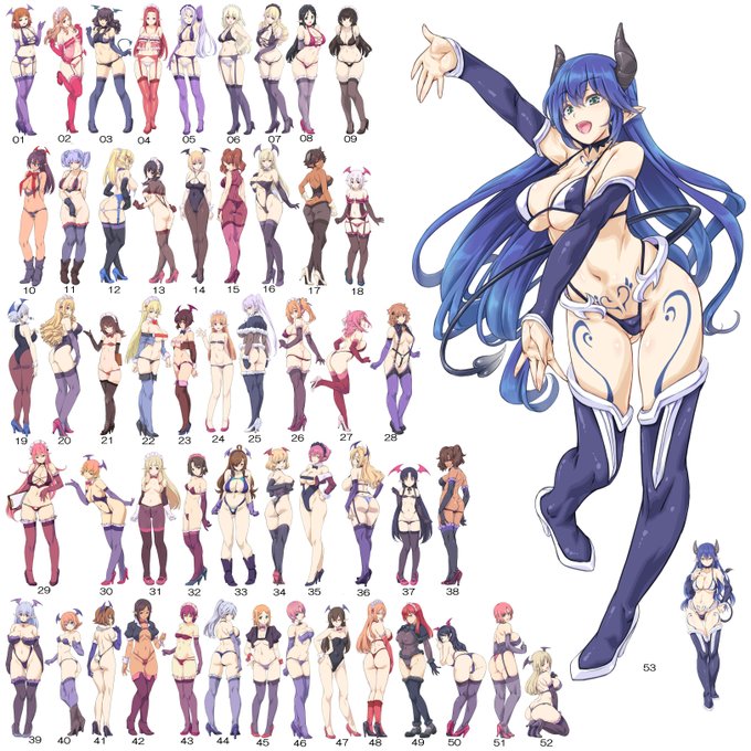 #いいニーハイの日
このすばサキュバスのお店の従業員?さんたちの半分以上がニーハイ
※いらすとにはにせものがふくまれます 