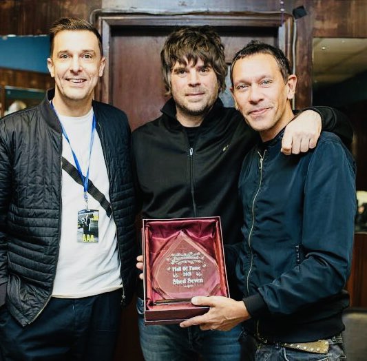 shedseven's tweet photo. What an honour to be inducted into the Barrowland Hall Of Fame. 

Decided on by the crew and venue itself, the award is only presented on a few occasions each year.

Thanks so much @TheBarrowlands we can’t wait to come back ! X https://t.co/DWpZKKpwAa
