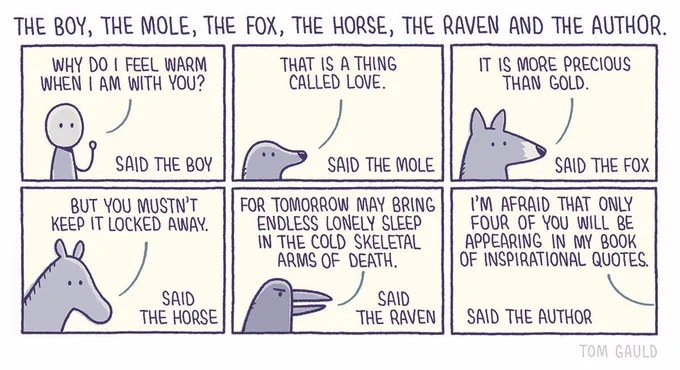 `The boy, the mole, the fox, the horse, the raven and the author' for yesterday's @GdnSaturday @GuardianBooks 
p.s. my children's book: https://t.co/7R7a7oSXj0 