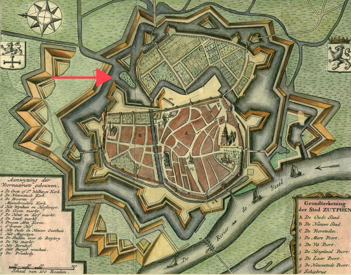 StadsboomgaardZ's tweet photo. In okt 2022 bestaat Stadsboomgaard Zutphen 100 jaar! De geschiedenis van het perceel gaat echter nog verder terug. Op kaarten uit de 18e eeuw van Zutphen zijn op het eiland buiten de vesting al sier- en/of moestuinen zichtbaar. https://t.co/OFqo1mB64t