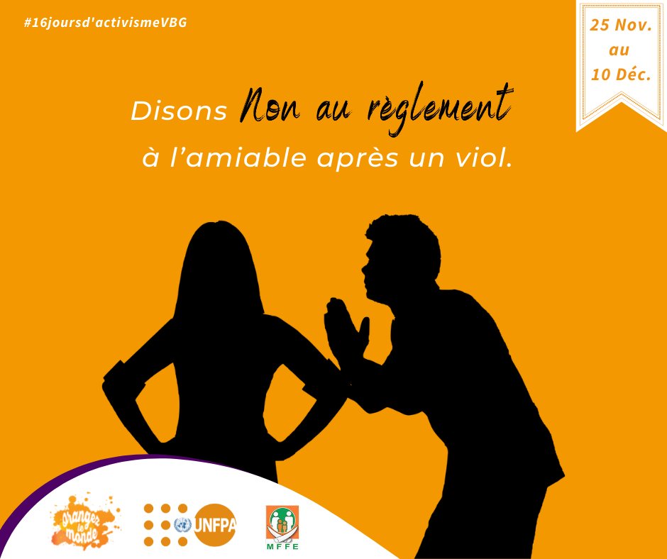 UnfpaCI's tweet photo. Le viol est un crime. Evitons les règlements à l’amiable et dénonçons via l’application Chance disponible  sur 
https://t.co/3Z8HnnnoVx 
Changeons nos cœurs en orange 🧡
#StopVBG #VBG #UN #générationégalité #orangerlemonde #NonAuViol #YEnaMarreAuViol #Violçasuffit #CIVZeroViol https://t.co/TNCP5qEIbT