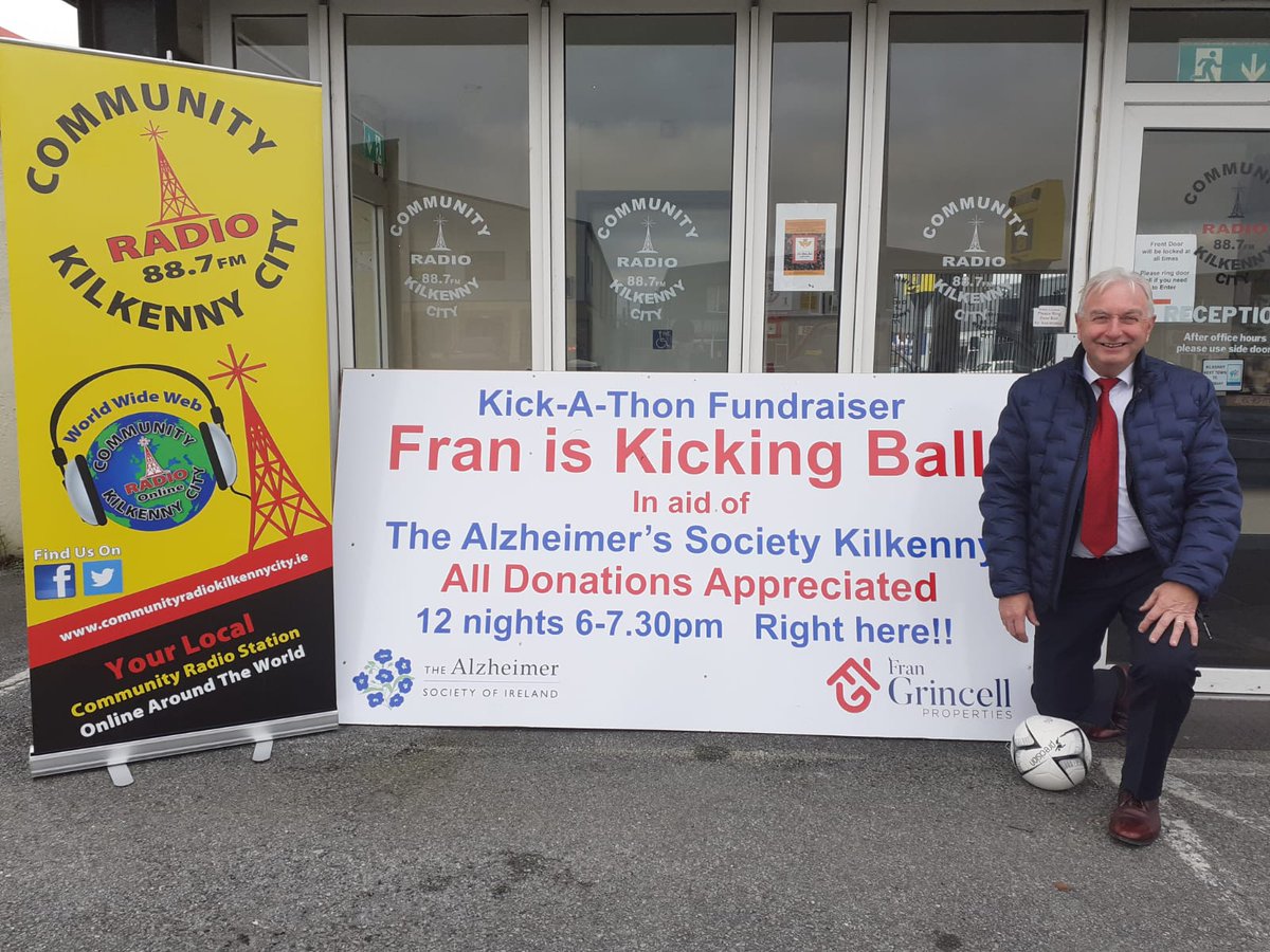 Fran Grincell is performing a 12 night kickathon, kicking the ball for 90 mins each night to help raise funds for a new minibus for the Alzheimer Day Care Centre in Kilkenny. ⚽🏃

Donate here now: gofund.me/a91692e0

Thanks for your support Fran!

#TeamASI #DoItForDementia