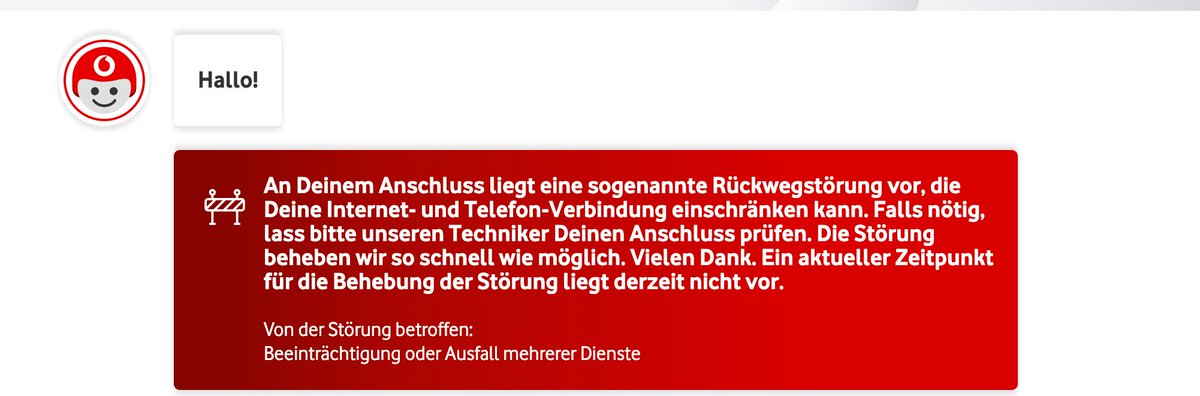 tunavargi's tweet photo. @vodafone_de Seit 4 Tagen kein internet, Festnetz Kabel 10965 Berlin #festnetz #Vodafone https://t.co/9xr1irIqS0
