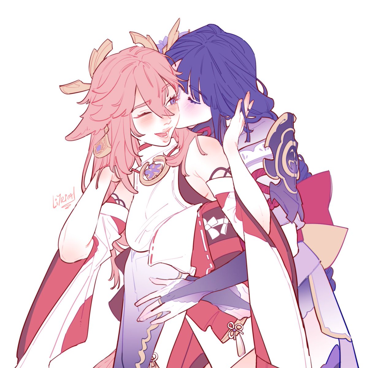 liyrical's tweet photo. kissy kiss #eimiko https://t.co/vHufrAg9g1