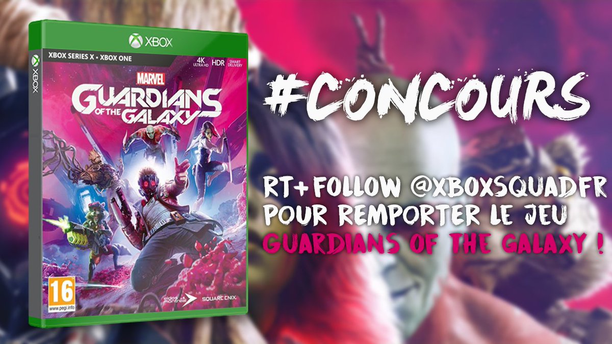 🎁 #Concours 🎁

🔥 Gagnez un exemplaire de l'excellent Marvel's #GuardiansOfTheGalaxy grâce à la générosité de <a href="/bchristophe2/">ƈɦɼٱรՇѻρɦﻉ</a>

Pour participer : 
🔄 RT ce tweet
✅ Follow <a href="/XboxSquadFr/">⭐ XboxSquad</a> 

📅 TAS le 05/12

🍀 Bonne chance à toutes et tous. Et pensez à remercier Christophe ! 
#Xbox