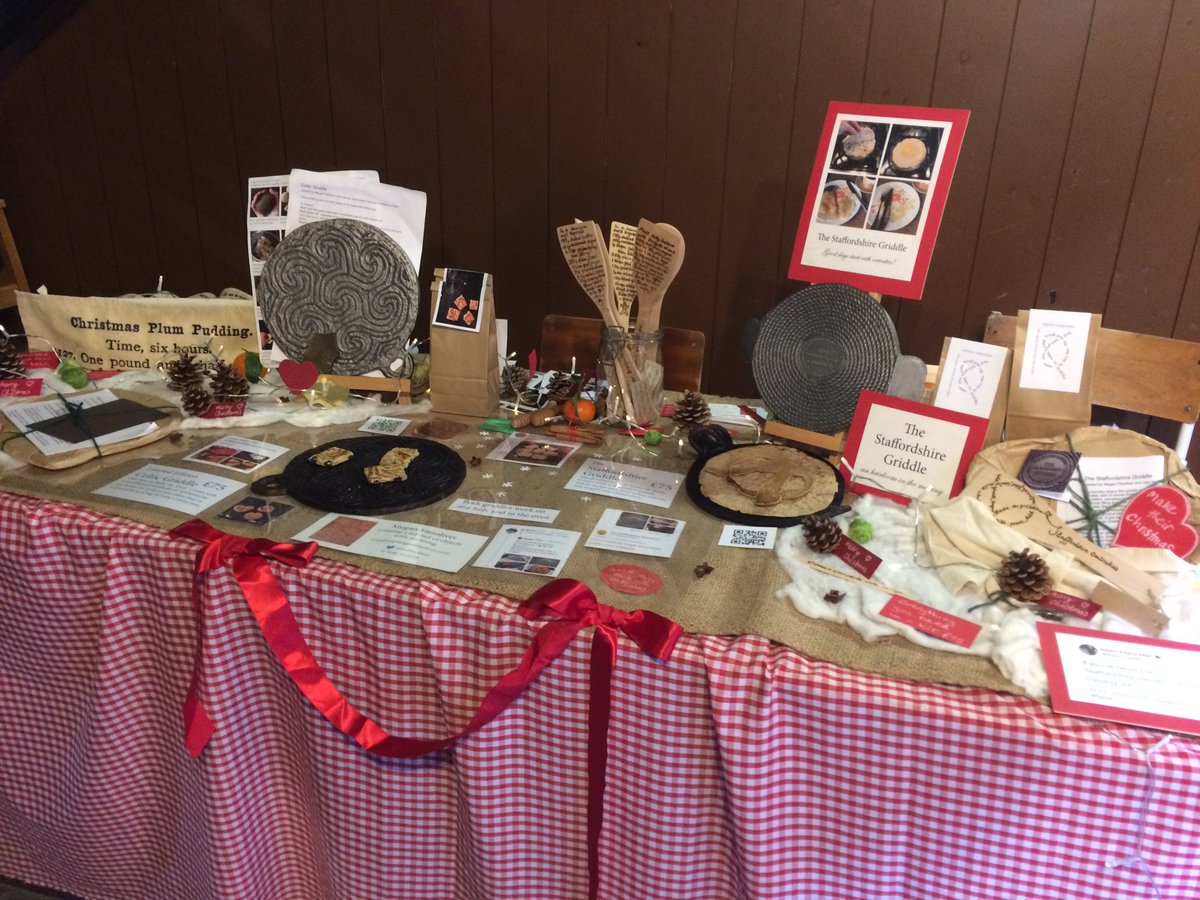 MFitzoliver's tweet photo. Time to get #Christmas gifts 🎄Will you be popping by @Middleport_Pot @nikkitalb before your #Weekend Rewind on @6townsradio? I’ll have #StaffordshireGriddles and #CelticGriddles at the ready and there are many more artisans here to delight 💫🎄🥰 https://t.co/lT6Fejtzth