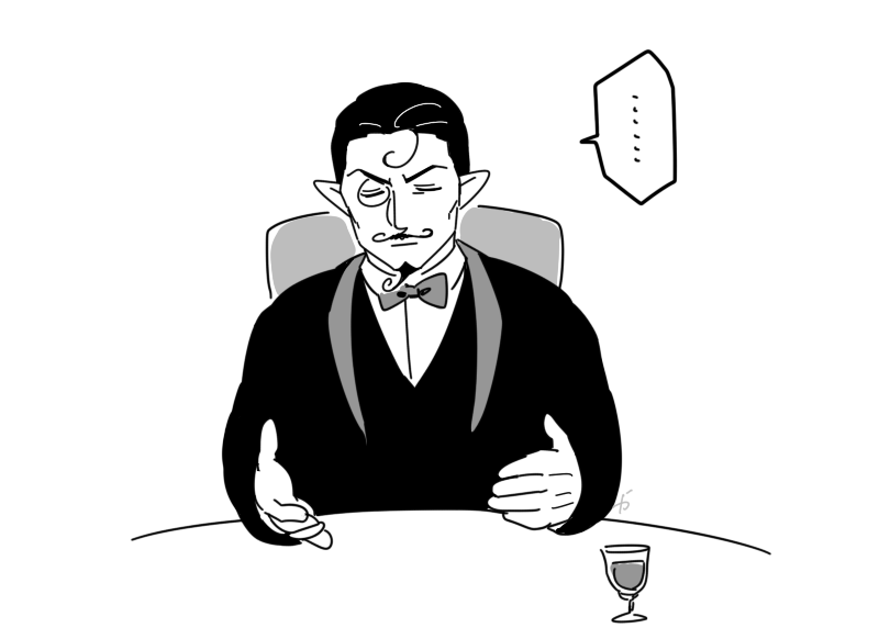 珍しく真面目な話をしているディック氏 