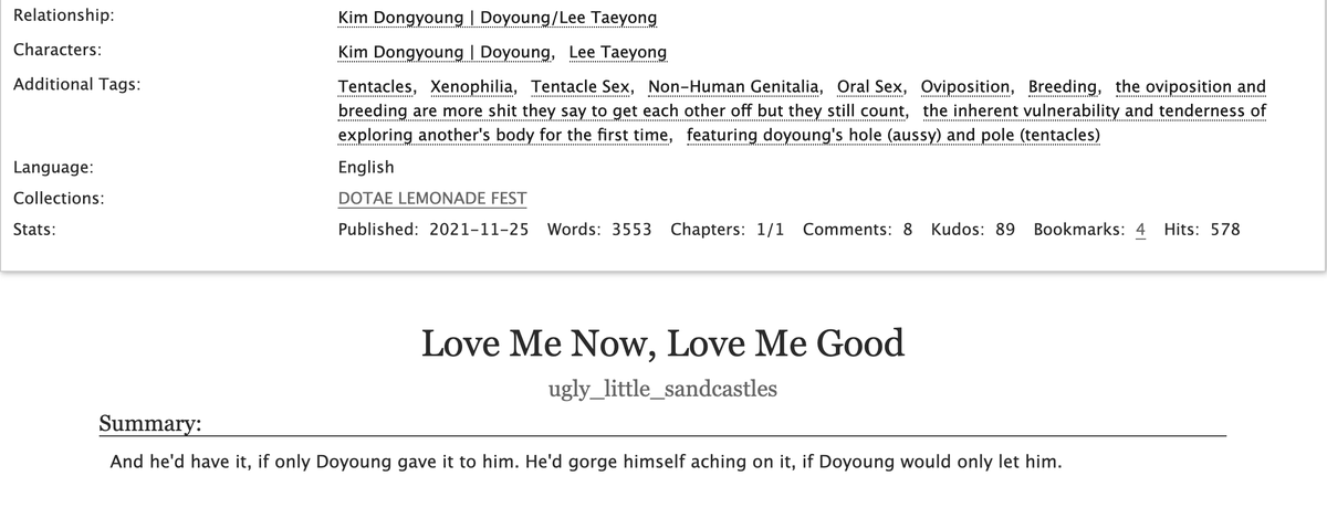 sandcastlefics's tweet photo. Love Me Now, Love Me Good
♡ dotae
♡ 3.5k
♡ explicit
📝 https://t.co/Fj0ashn7RF https://t.co/oGaVnp29uP