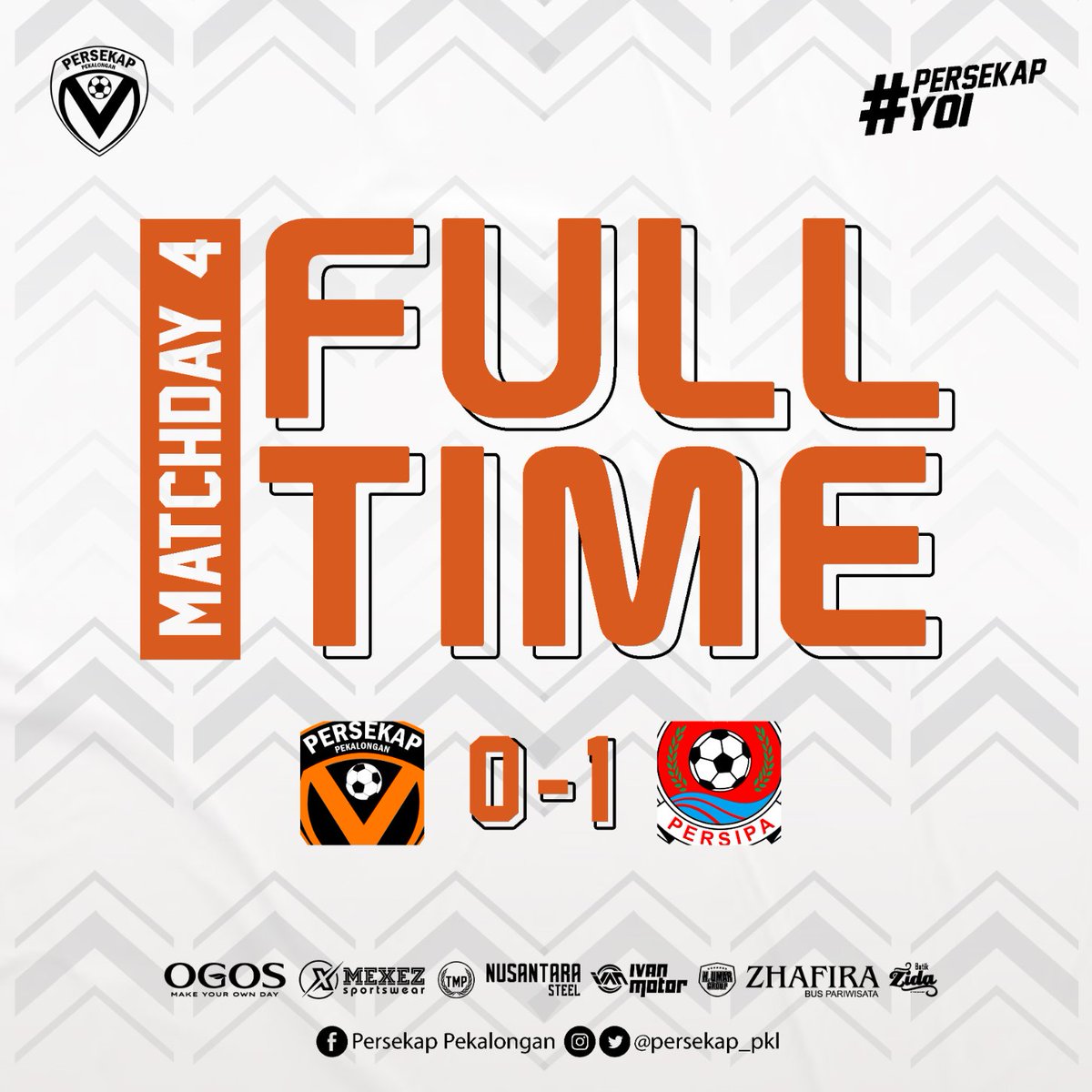 𝐃𝐞𝐟𝐞𝐚𝐭.

Dengan hasil ini, peluang Persekap untuk lolos ke babak semifinal tertutup. Terima kasih untuk seluruh masyarakat Kabupaten Pekalongan yang telah memberikan dukungan dan doa.

#PersekapYoi #PersekapPekalongan #Liga3Jateng