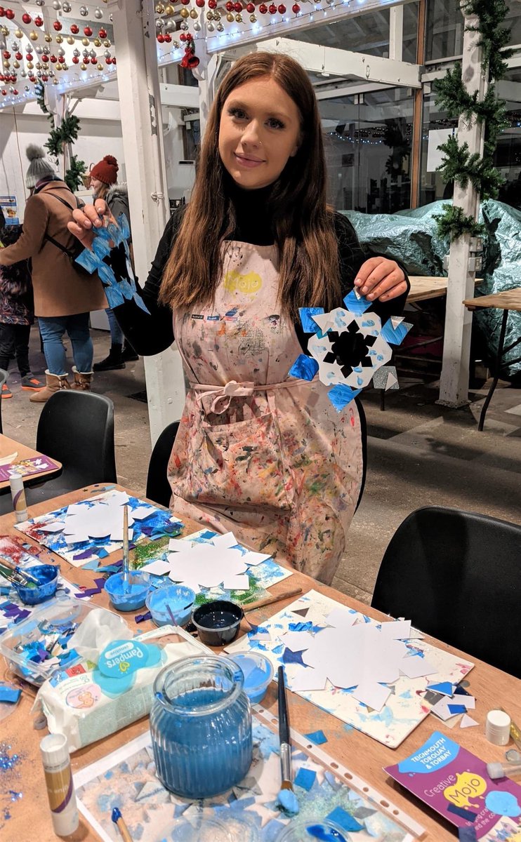 creativemojoMD's tweet photo. WOW! What a day at @TivertonMarket for the #lightswitchon yesterday. We made some incredible pieces that will be displayed and also some fantastic Christmas Cards - and it turns out under 7s are a lot better at word searches than I am! Thank you to everyone who came along 🤍 https://t.co/AZ9yLlXk5n