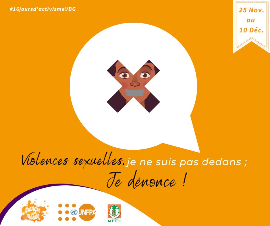 UnfpaCI's tweet photo. Ne sois pas complice de l’injustice.
Dénonce tous cas de #VBG sur l’application Chance disponible sur 
https://t.co/3Z8Hnn5O3Z ou au numéro vert 1308.
Changeons nos cœurs en orange 🧡
#StopVBG #VBG #UN #orangerlemonde #NonAuViol #YEnaMarreAuViol #Violçasuffit #CIVZeroViol https://t.co/GNdDBuYmpe