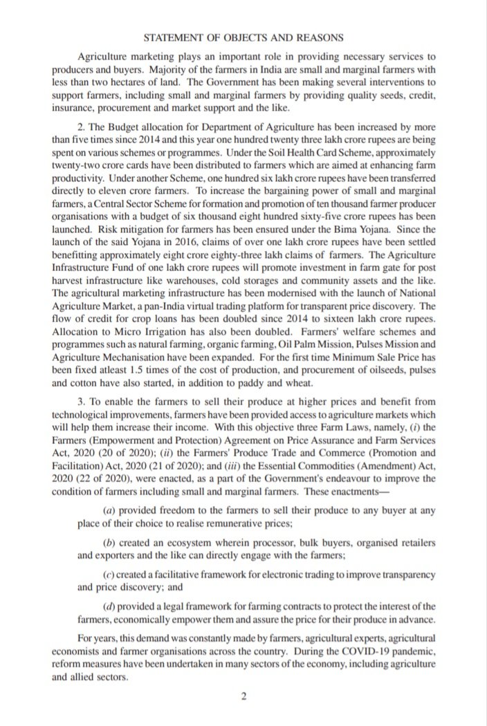 SitaramYechury's tweet photo. Brazen justification of these laws. 
Repealing because a 'small group' objected &amp; have to 'take everyone along' in India 75!
Our annadatas reject this reasoning.
Clear signal that Agri laws will be back post elections. 
Read statement of Objects &amp; Reasons for repeal 👇🏾. https://t.co/z5uEPSNTPo