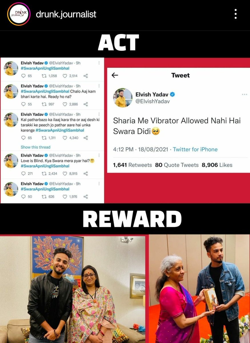 srivatsayb's tweet photo. This cheap bhakt hatemonger is encouraged by two women BJP cabinet ministers.

But #MunawarFaruqui is harassed, threatened and jailed.

The Joke is on our Democracy. https://t.co/f8alq82bx4