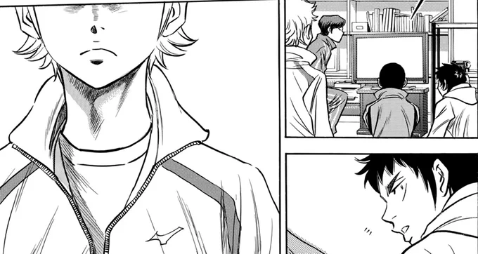 im sure there isn't much but he's v much into ppl who pitch fast like furuya and amahisa to an extent as well and this his only scene during seidou v komadai 