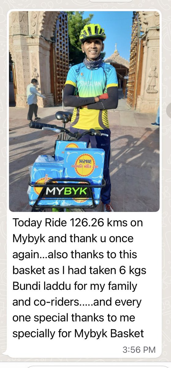 the_cycledad's tweet photo. The importance of having a basket on a bike!

And thank you @ankitkamdar45 for your continued patronage. We feel proud to have created a good quality product that can last 126 kms! Perhaps the only ‘bicycle’ in the world that is designed for bicycle sharing. https://t.co/jRZzDOjl6m