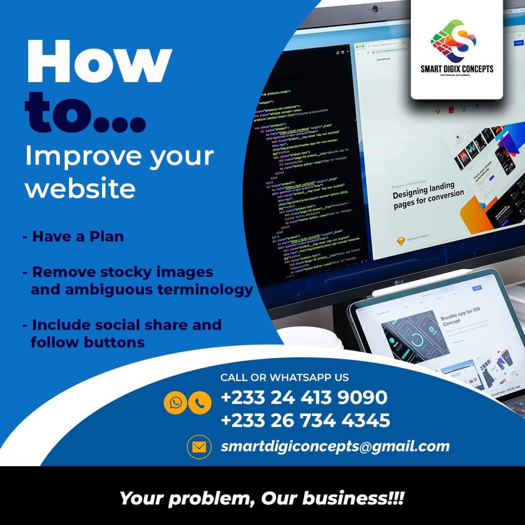 DigixSmart's tweet photo. How to improve your website !!!

1. Have a Plan

2. Remove stocky images and
ambiguous terminology

3. Include social share and follow
buttons

4. Implement calls-to-action

5. Use the right imagery that works
for your audience https://t.co/wrITquLNE8