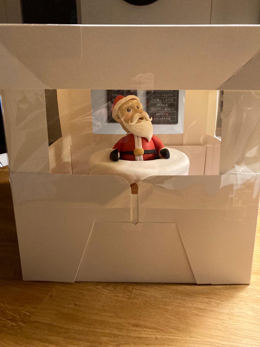 OPSanta21's tweet photo. Looooook the Christmas Cake has arrived.. it’s not what we thought we were getting BUT that’s okay .. it’s a beauty !!! For your shot at winning this, the auction is at Moseley Rugby Club doors open at 3 auction at 4pm https://t.co/QYY0yCagUS