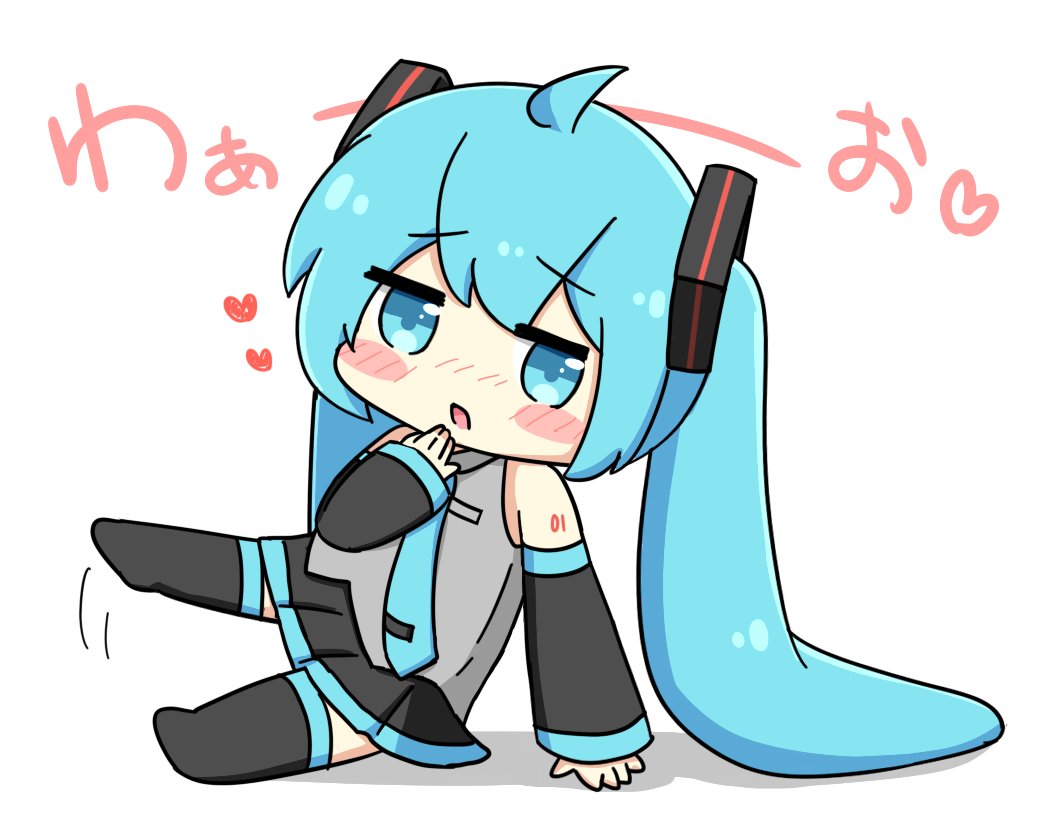 初音ミク 「#いいニーハイの日 なのでミクさんがサービスしてくれました✨ 」|ねこみんのイラスト