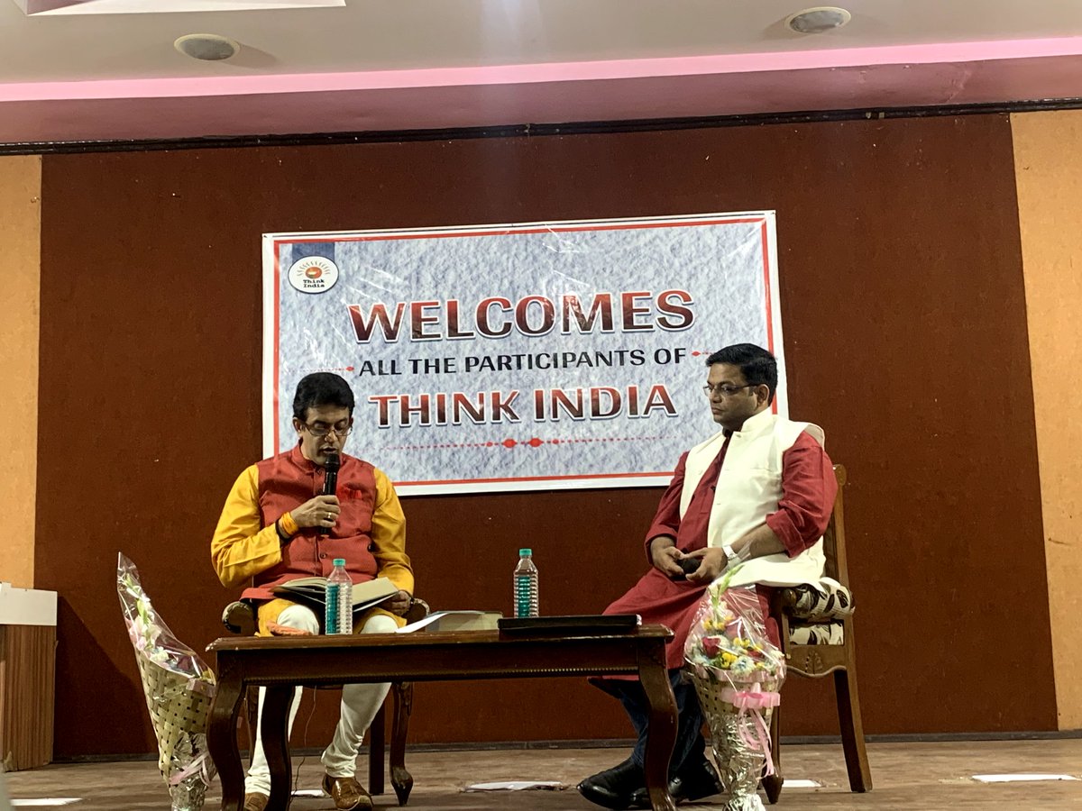 ThinkIndiaMP's tweet photo. Think India Indore Organized "Samvad : Literature, Culture, History and Nation" with Historian @vikramsampath Ji. Individuals across the city turned out to be part of session. The Session of an hour went upto two hour such was energy and interest of crowd. https://t.co/f5uJZFc7PC