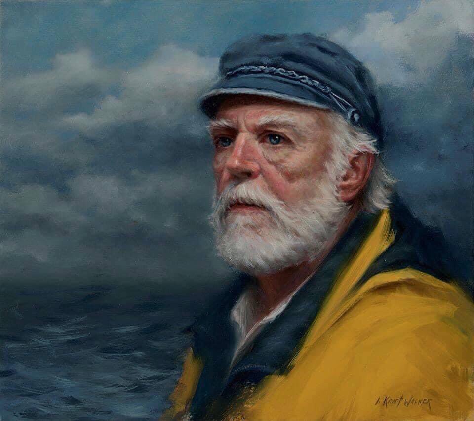 “I may not be as strong as I think, but I know many tricks and I have resolution. Every day is a new day. It is better to be lucky. But I would rather be exact. Then when luck comes you are ready.” ― Ernest Hemingway, The Old Man and the Sea. Artist by Ann Kraft Walker.