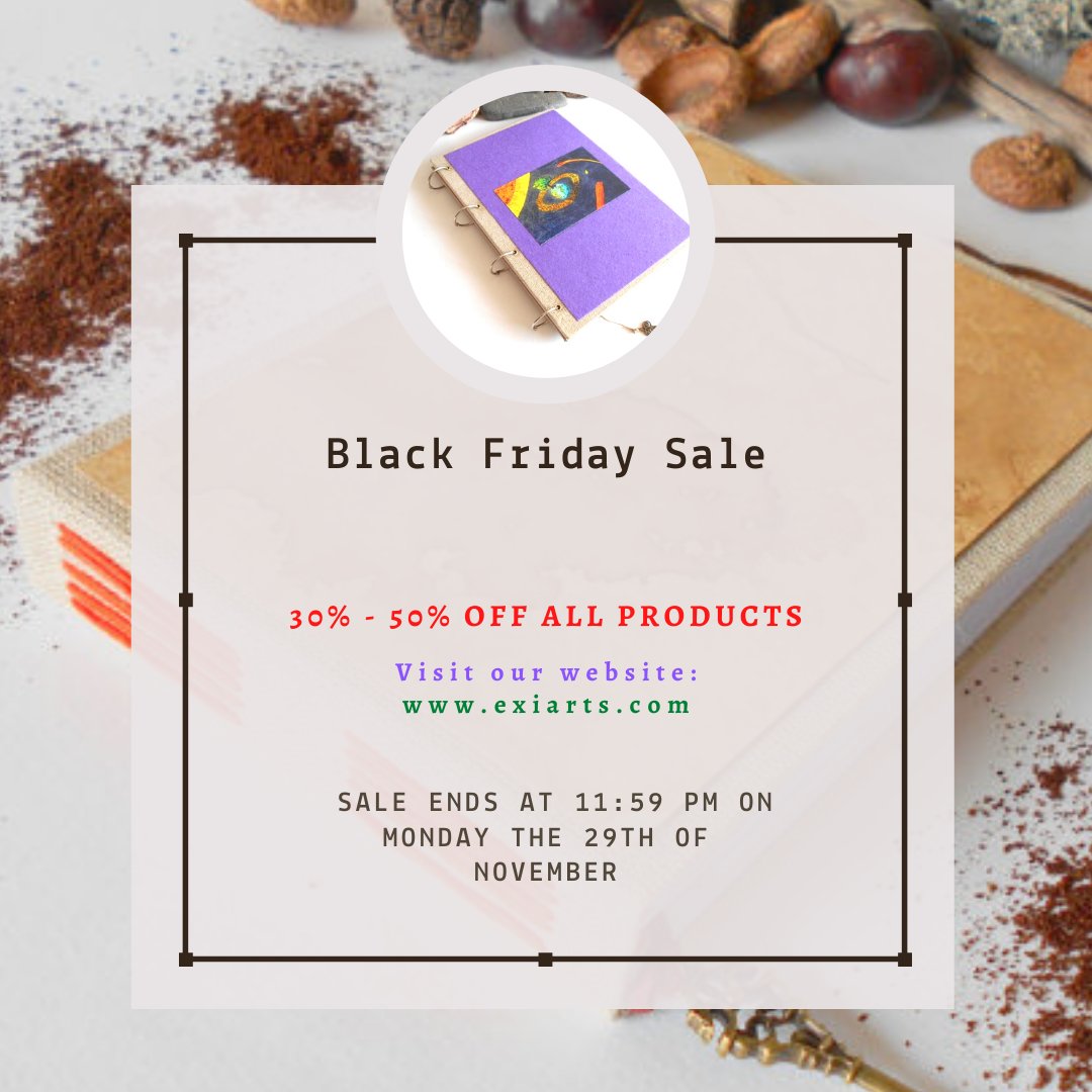 ExiArts's tweet photo. BLACK FRIDAY SALE HAS JUST STARTED! * HURRY UP as the sale is ending at 11:59 PM on 29th of November 2021.
https://t.co/niUKNKtoRx
#sale #bigsale #50percentoff #discount #slashedprices #pricedrop #salesalesale #saleoff #discounts #discountshopping #discountsales #discounted https://t.co/ikNBQuhNpT