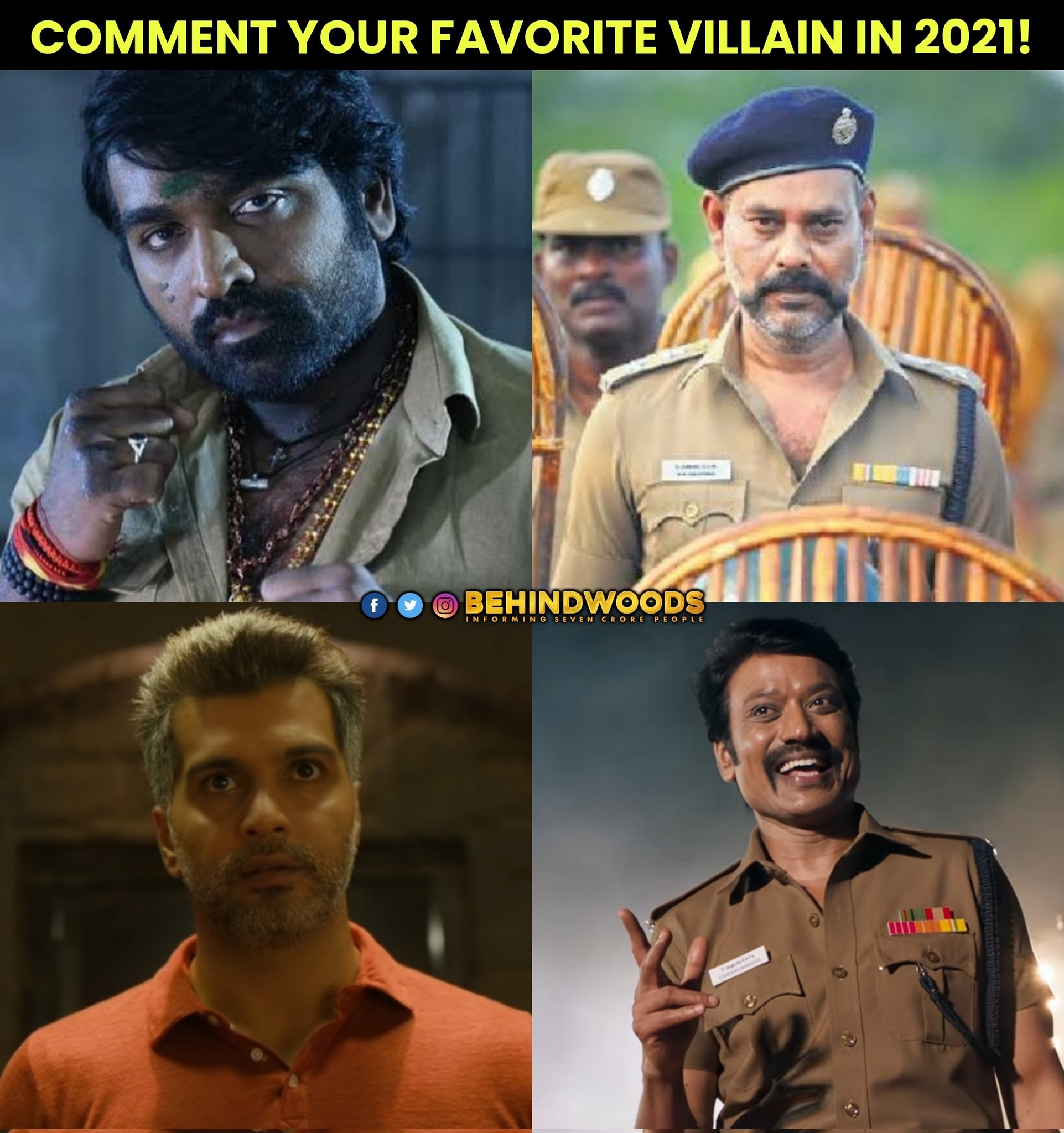 Behindwoods Endha Villain Ungaluku Favorite Vijaysethuoffl Iam Sjsuryah Natty Nataraj Vijaysethupathi Natty Vinay Sjsuryah Master Karnan Doctor Maanaadu T Co Yozdwkl4vh Twitter