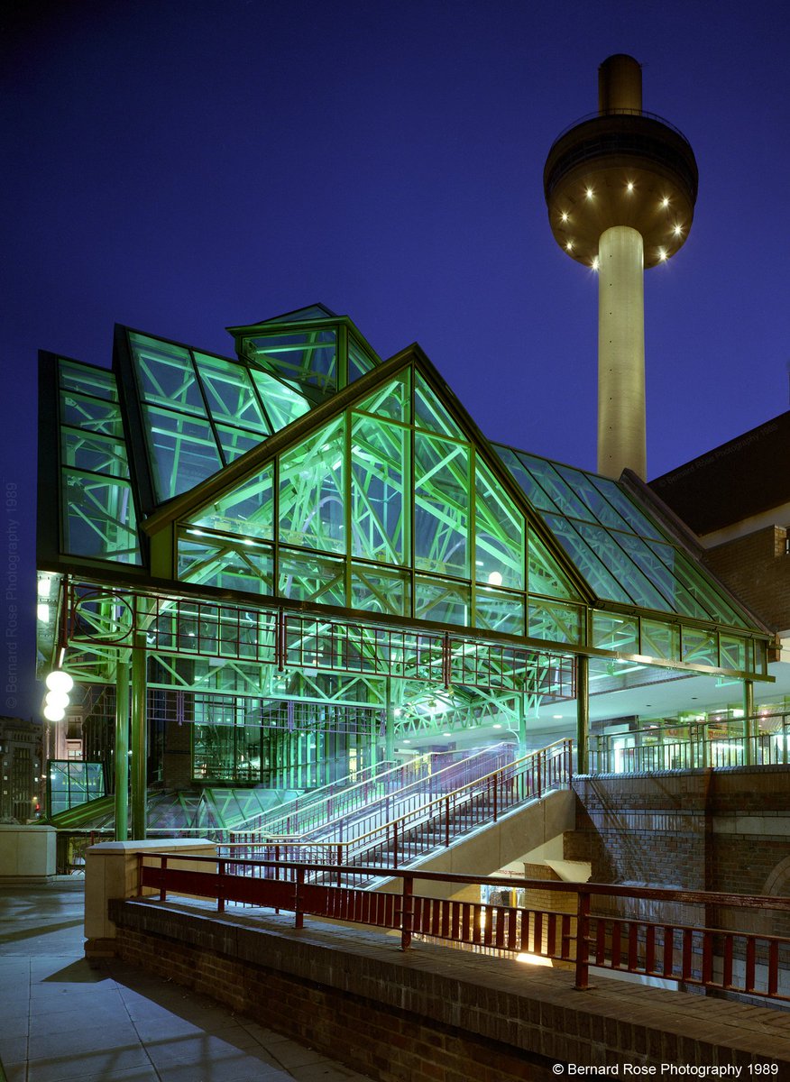 Architectural night photography of St Johns Shopping Centre #Liverpool when it was refurbished in 1989, shot on 5x4 #Sinar @angiesliverpool @YOLiverpool @stjohnsbeacon